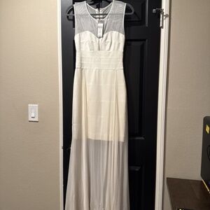 BCBG White Long Dress Size S